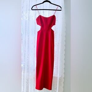 Hello Molly Red Cutout Midi Dress – Size XS – NWT